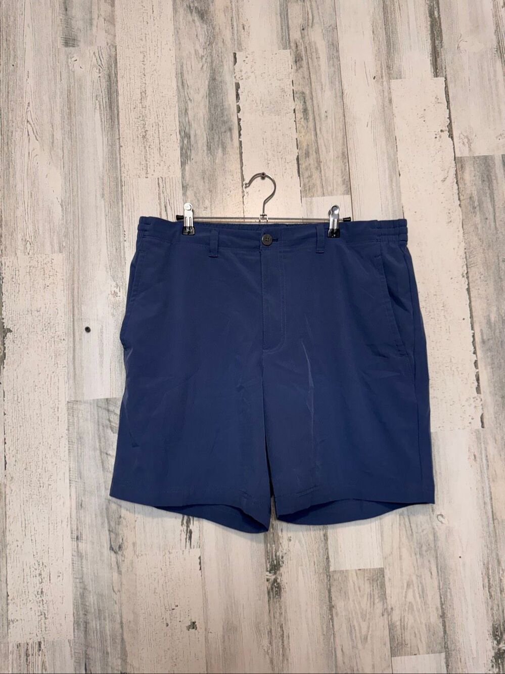Grand Slam Performance Stretch Golf Shorts Mens 36 Slate Blue Elastic Drawstring
